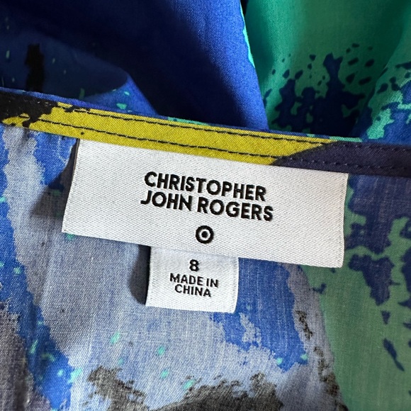 NWOT Christopher John Rogers for Target blue print maxi dress | size 8 - Picture 3 of 4